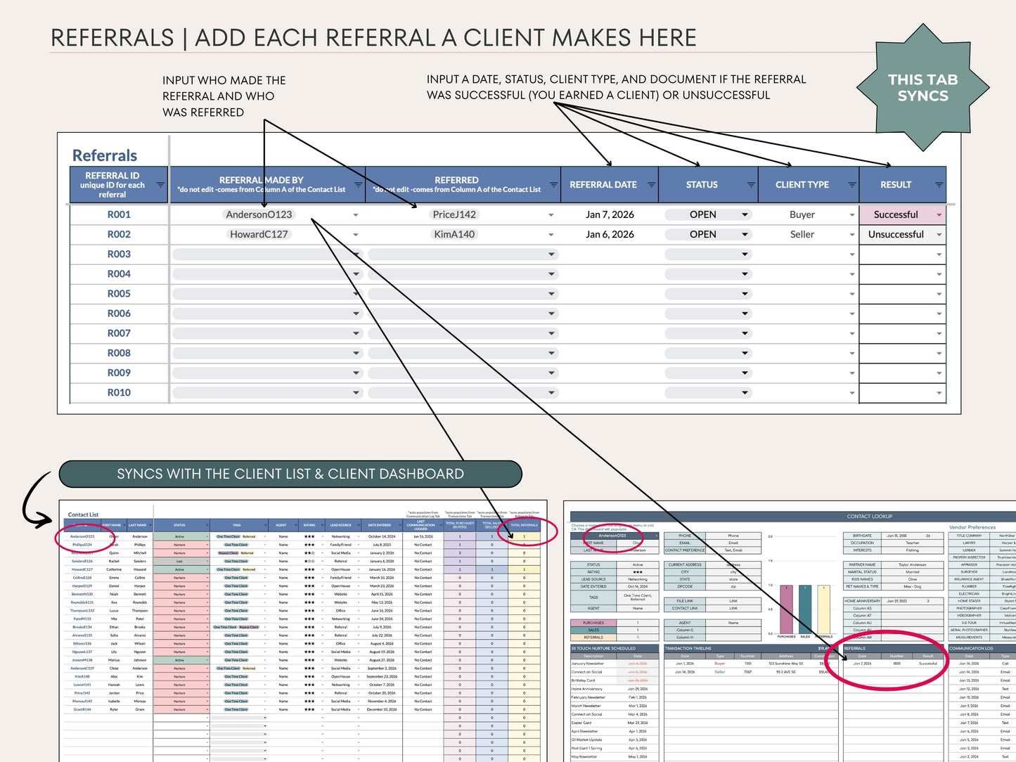Client List & Nurture Plan for Real Estate Agents - Google Sheets