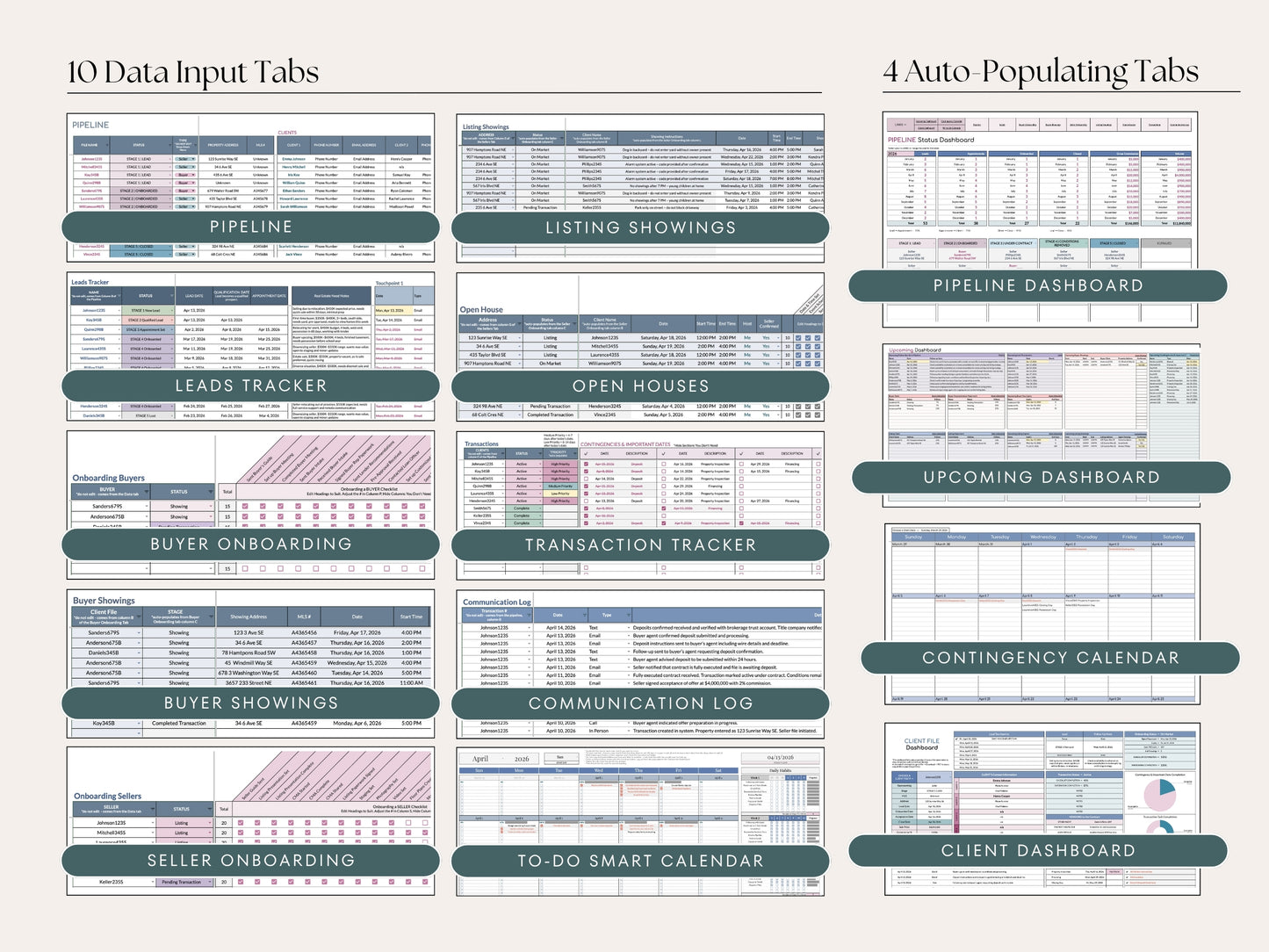 Real Estate Transaction Manager – Lead to Sold Google Sheets System