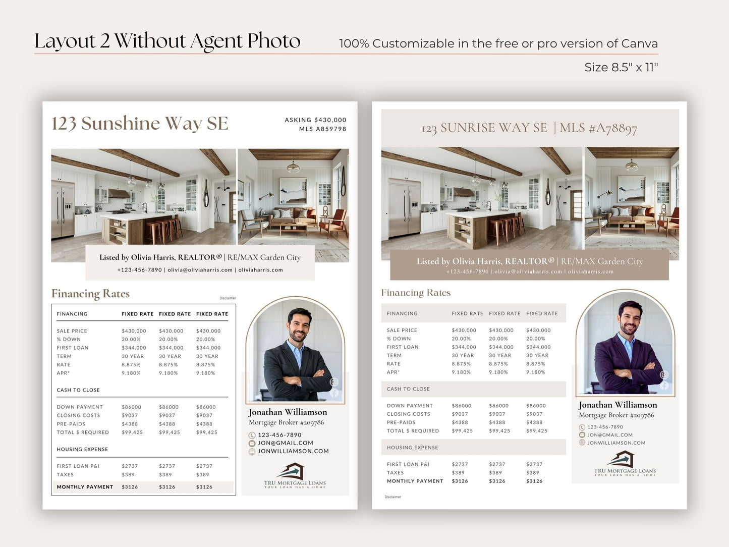 Agent Co-Branded Mortgage Rate Sheet
