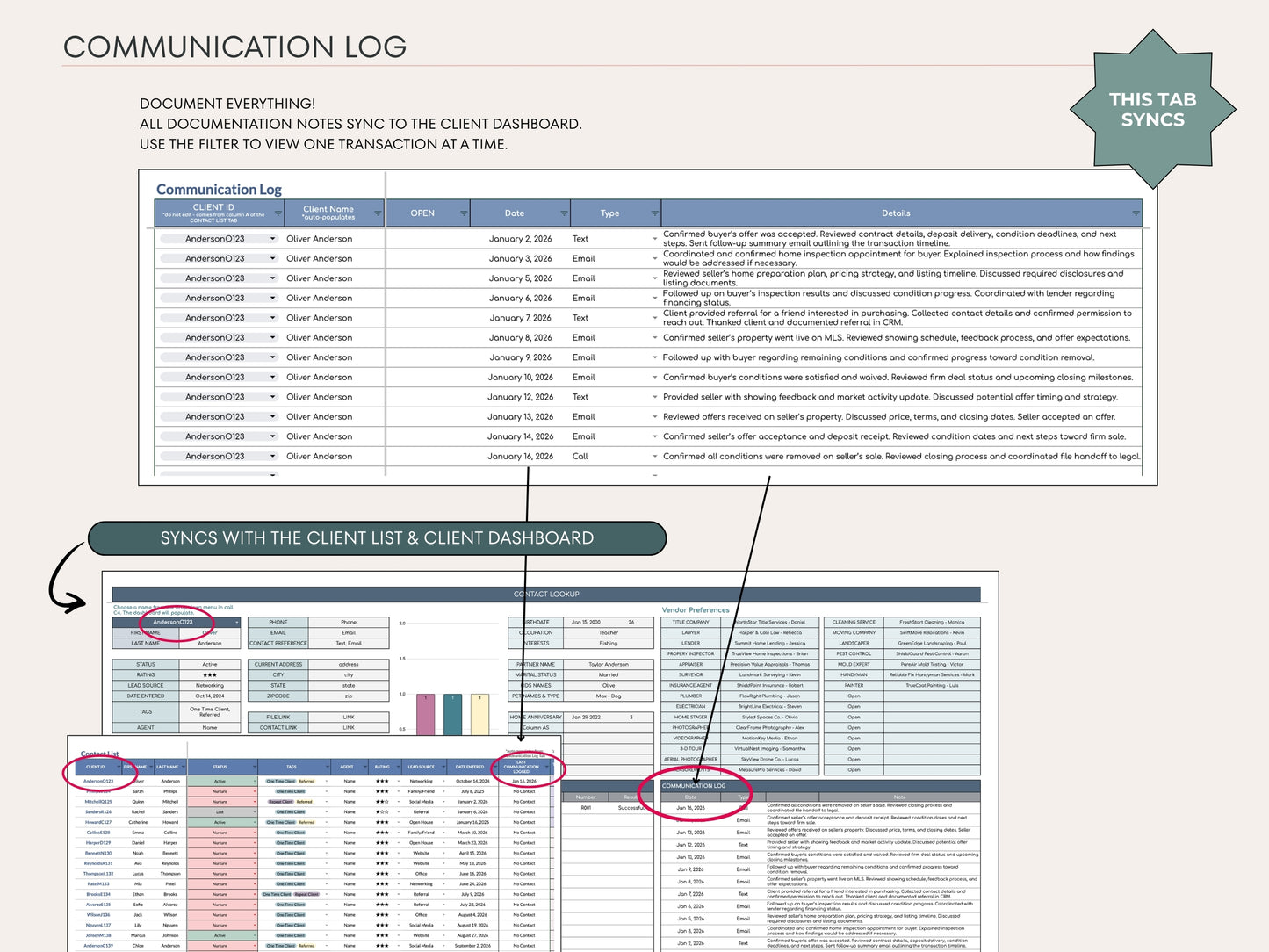 Client List & Nurture Plan for Real Estate Agents - Google Sheets