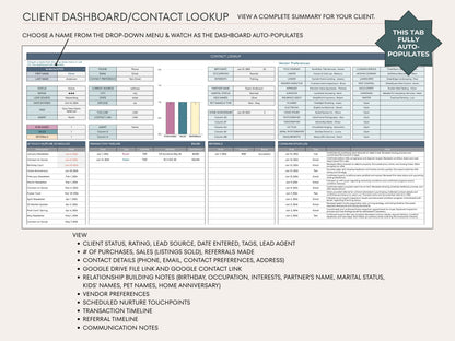 Client List & Nurture Plan for Real Estate Agents - Google Sheets