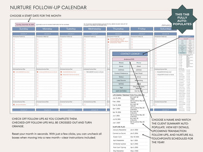Client List & Nurture Plan for Real Estate Agents - Google Sheets
