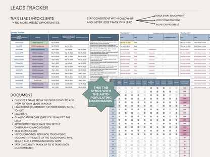 Real Estate Transaction Manager – Lead to Sold Google Sheets System