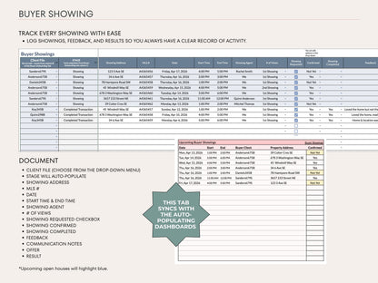 Real Estate Transaction Manager – Lead to Sold Google Sheets System