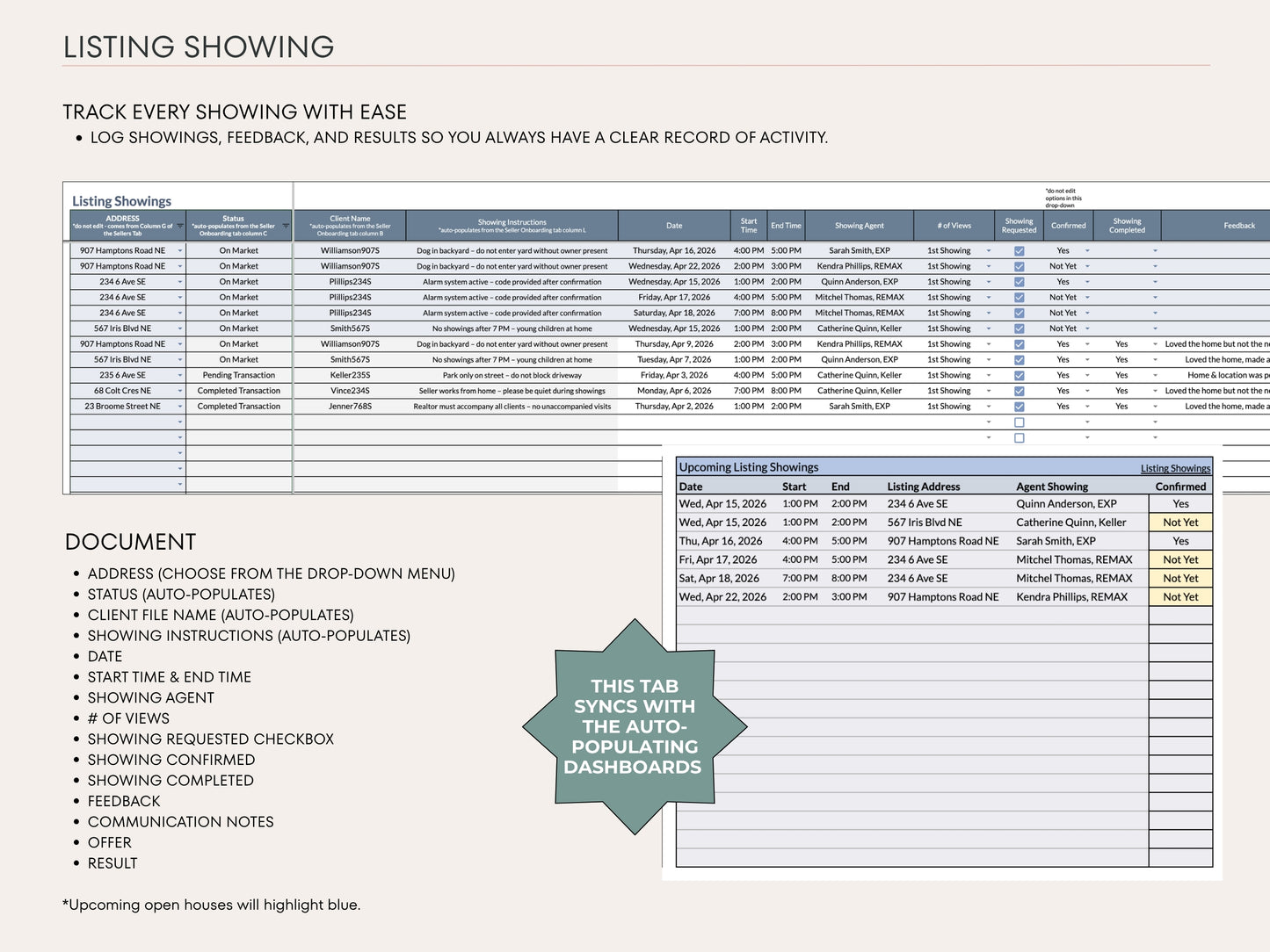 Real Estate Transaction Manager – Lead to Sold Google Sheets System