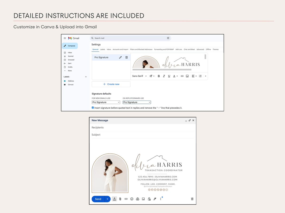 TC Email Signature Template | Canva Template