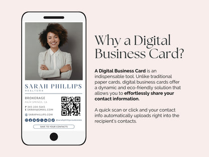 Digital Business Card Canva Template for Real Estate Agents