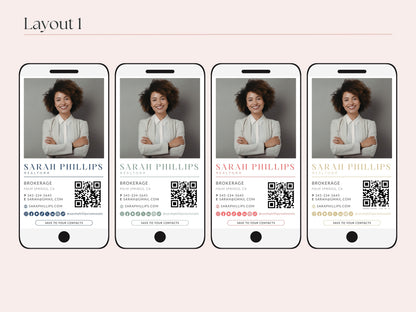 Digital Business Card Canva Template for Real Estate Agents