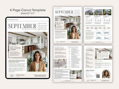 Monthly Marketing Kit | Real Estate Newsletter Templates