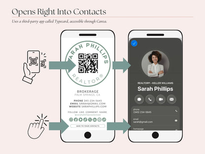 Digital Business Card Canva Template for Real Estate Agents