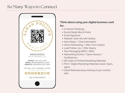 Digital Business Card Canva Template for Real Estate Agents