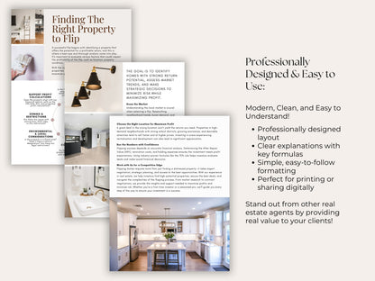 Home Flipping Guide | 21-Page Canva Template for Real Estate Agents