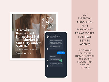 20 ManyChat Templates for Real Estate Agents | Instagram Automations