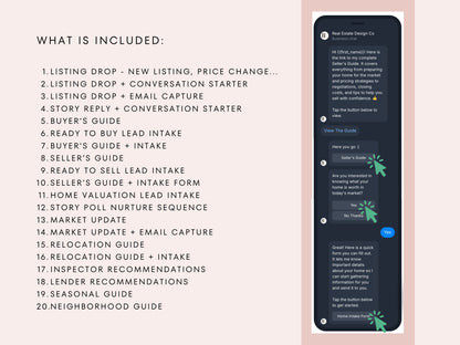 20 ManyChat Templates for Real Estate Agents | Instagram Automations