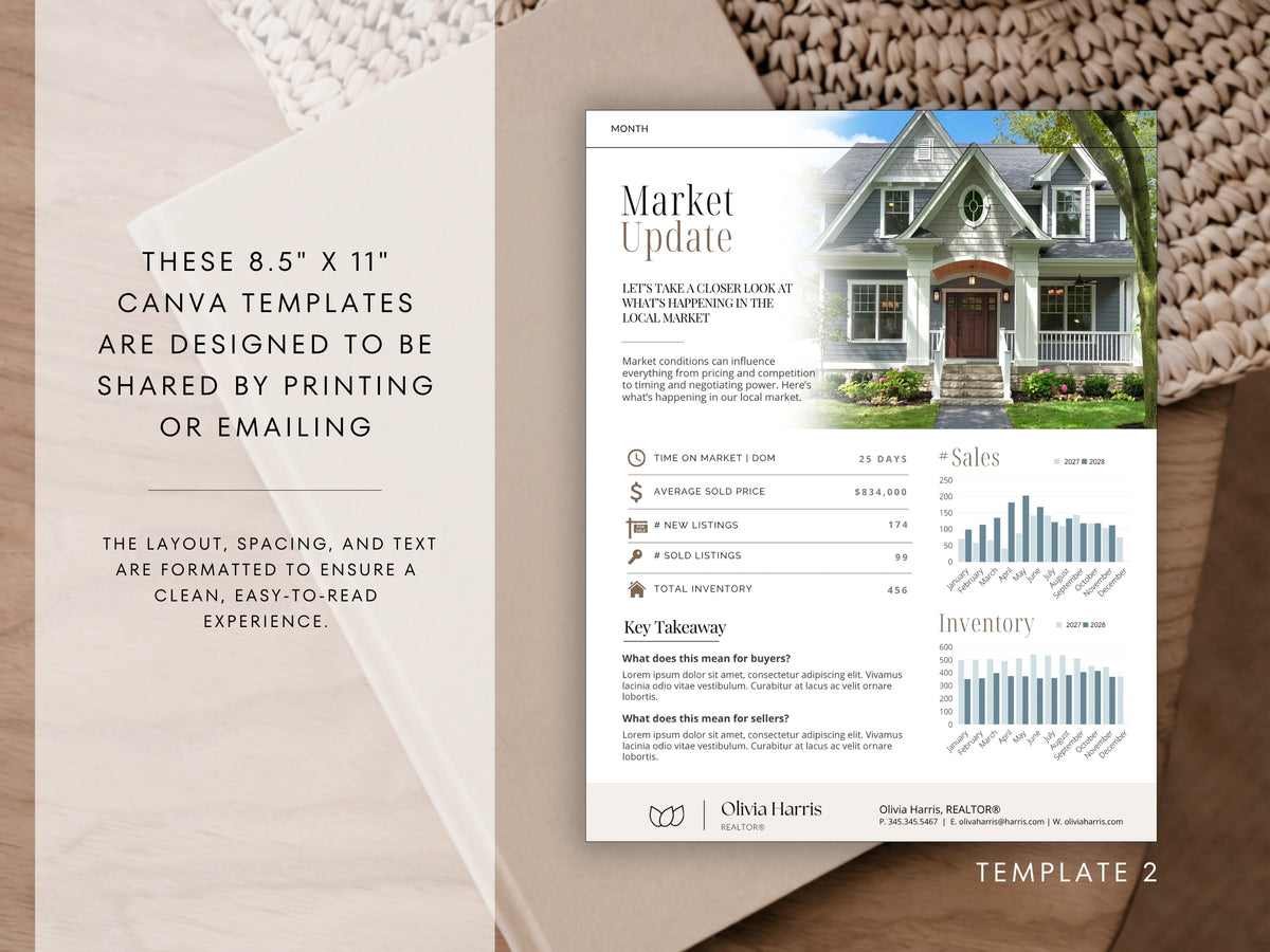 Real Estate Market Update Canva Templates — 6 Layouts
