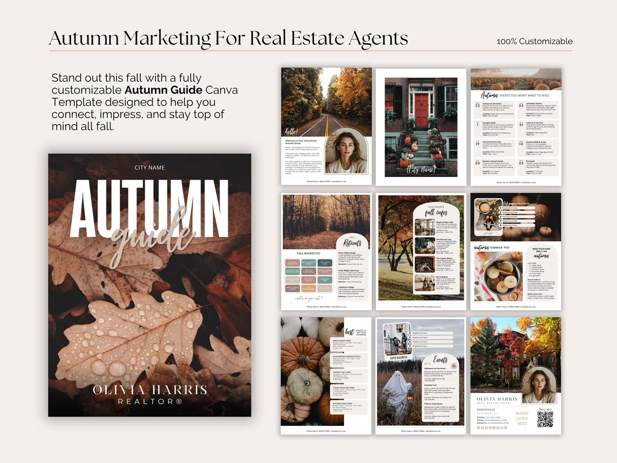 Real Estate Autumn Lead Magnet | 10-Page Canva Template for Agents