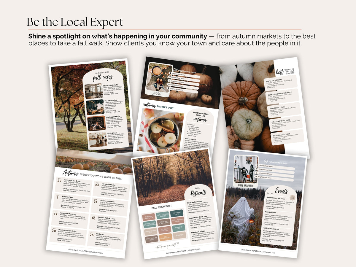 Real Estate Autumn Lead Magnet | 10-Page Canva Template for Agents