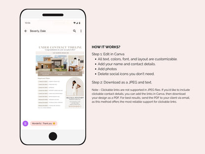 Under Contract Timeline Text Message