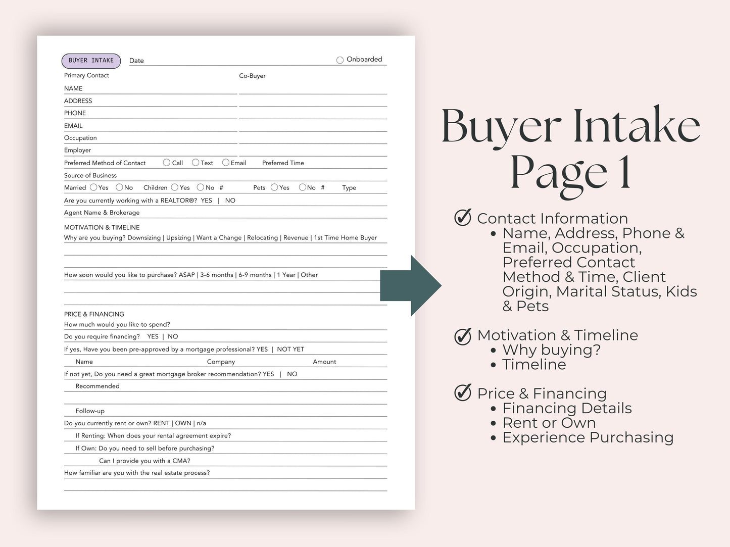 Buyer and Seller Intake Forms