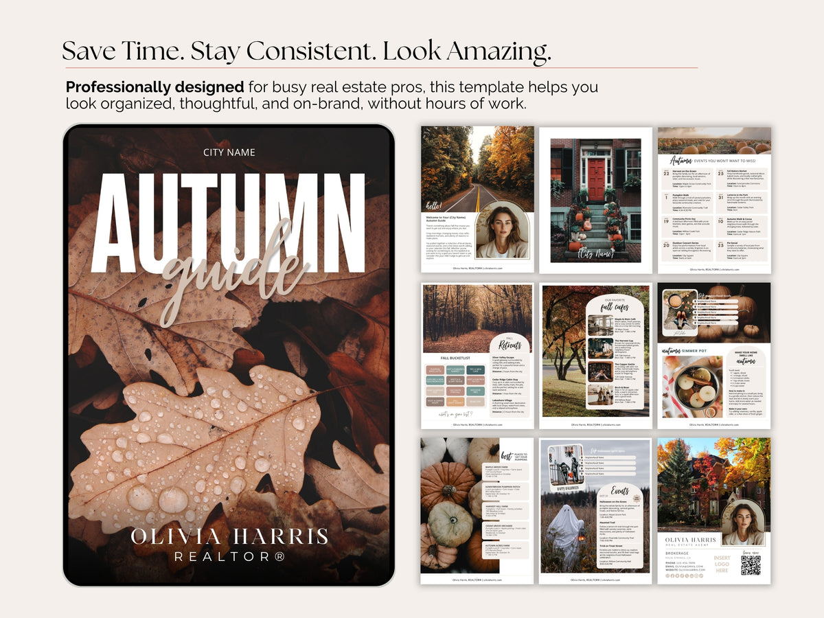 Real Estate Autumn Lead Magnet | 10-Page Canva Template for Agents