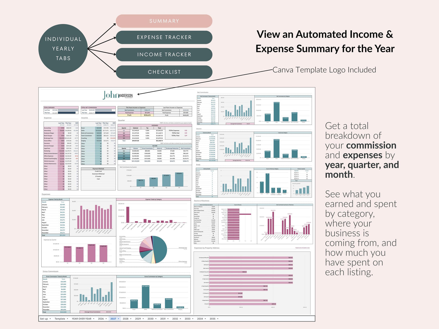 10 Year Income & Expense Tracker