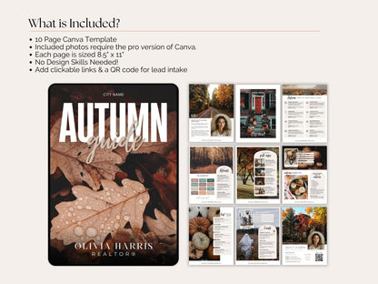 Real Estate Autumn Lead Magnet | 10-Page Canva Template for Agents
