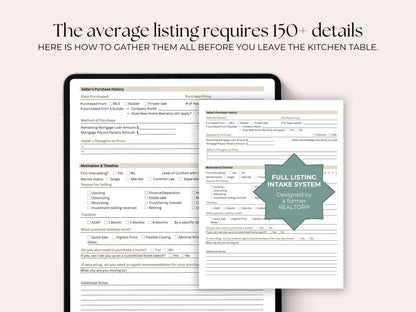 Listing Appointment Form | 18-Page Canva Template for Real Estate Agents