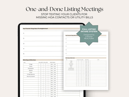 Listing Appointment Intake Form | 18-Page Canva Template for Agents
