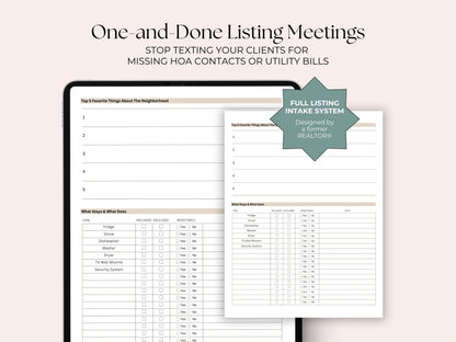 Listing Appointment Form | 18-Page Canva Template for Real Estate Agents