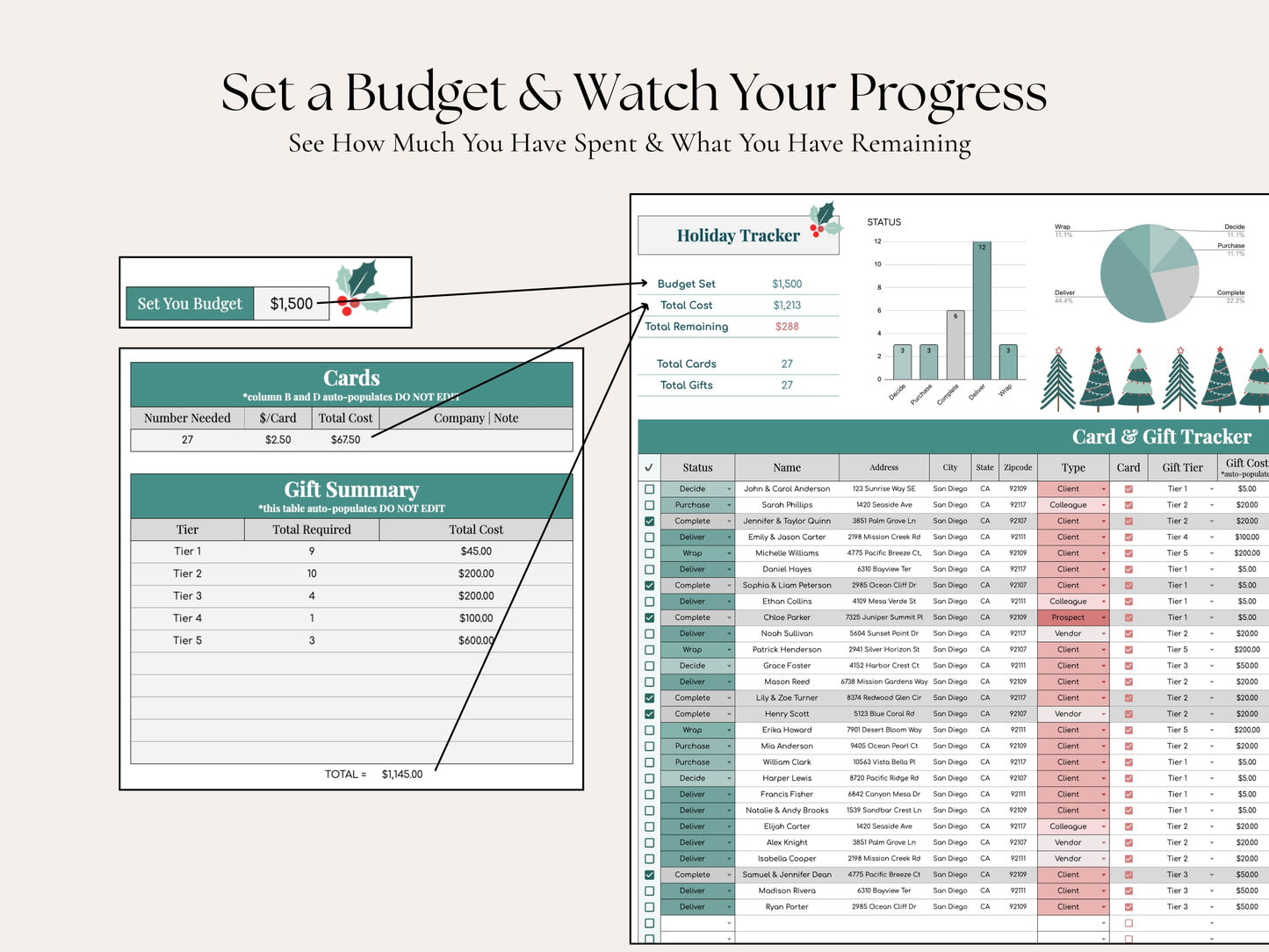 Holiday Client Gift Tracker | Google Sheets for Real Estate Professionals