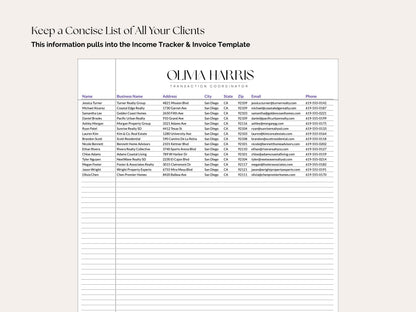 TC Business Bookkeeping Tracker — Google Sheets with Auto-Invoice