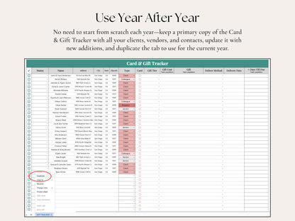 Holiday Client Gift Tracker | Google Sheets for Real Estate Professionals