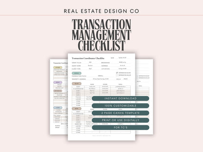 Transaction Management Checklist