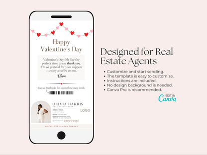Valentine's Day Textable Coffee Card