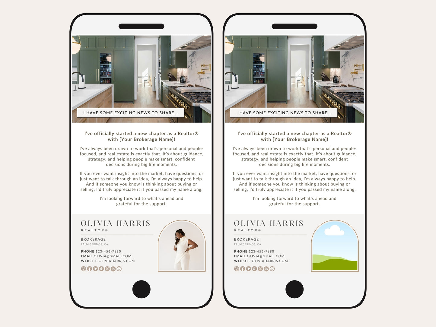 New Real Estate Agent Announcement | Textable Card Canva Template