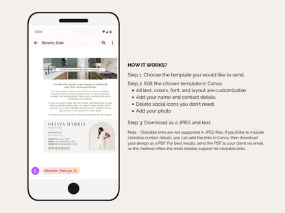 New Real Estate Agent Announcement | Textable Card Canva Template