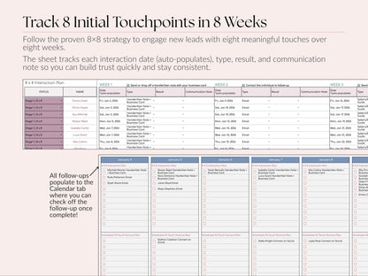 Leads Tracker | 8x8 Plan + 33 Touch