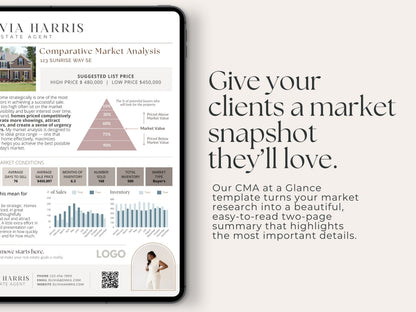 2-Page CMA Template for Listing Presentations | Canva Template