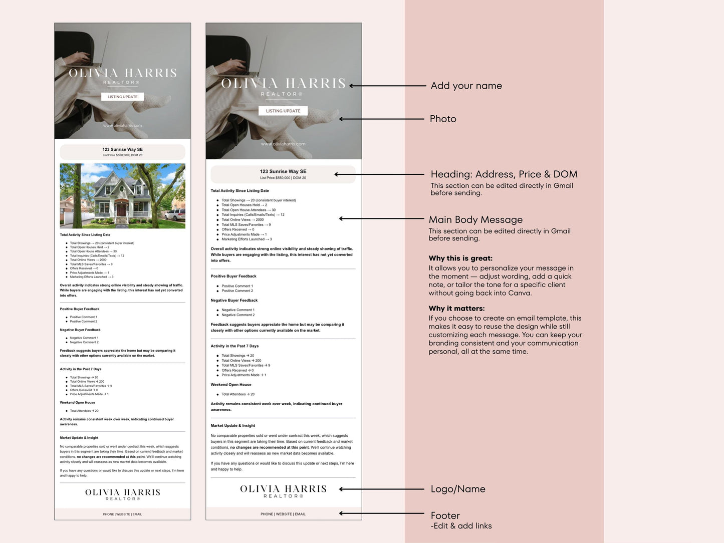 Listing Update Email Template