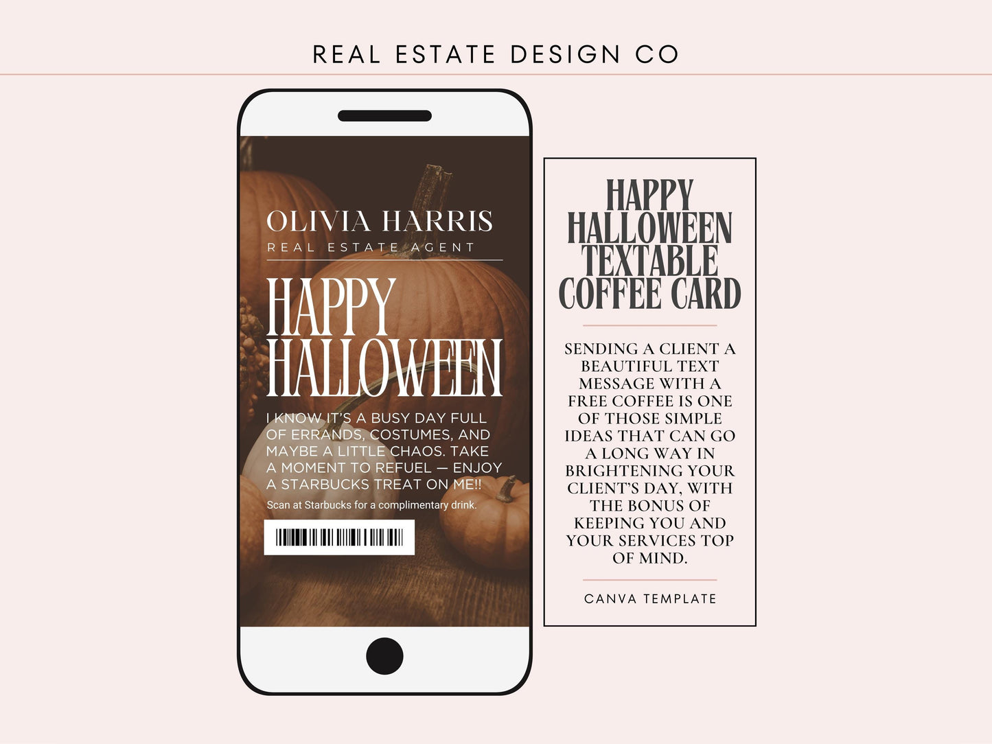 Happy Halloween Textable Coffee Card