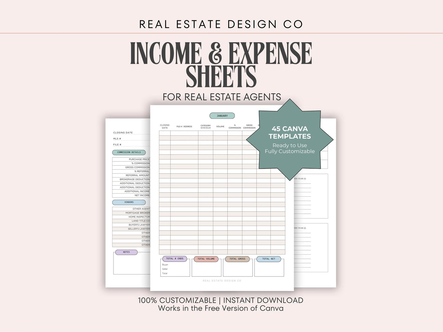 Income & Expense Worksheets