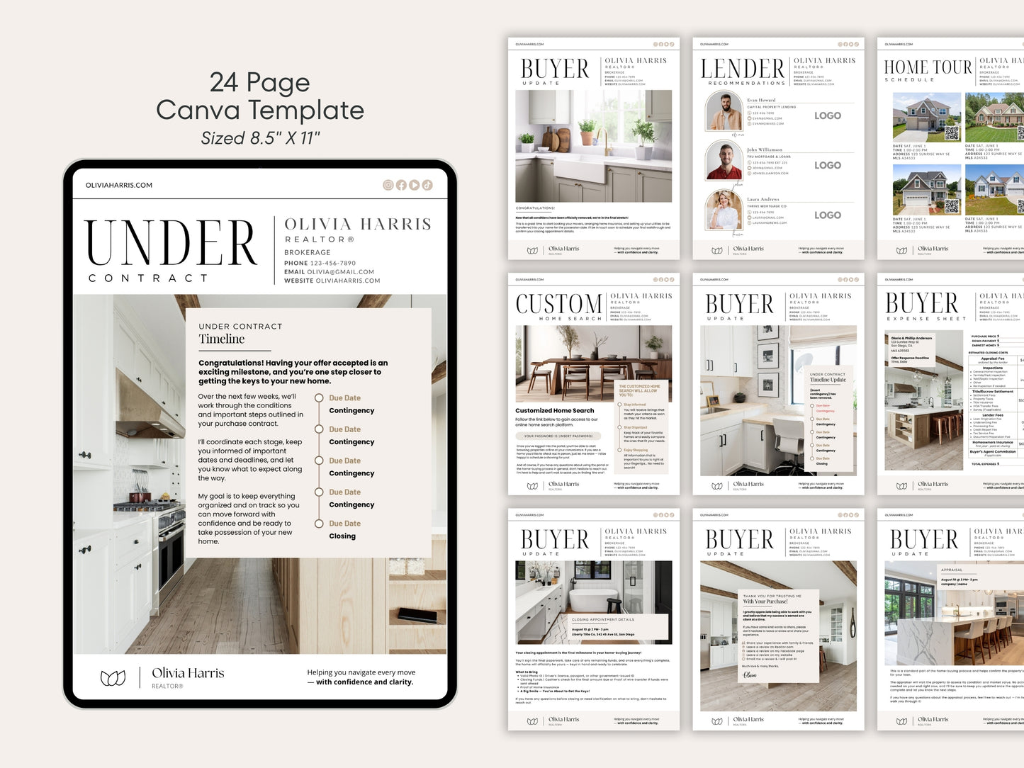Buyer Transaction Kit for Real Estate Agents - 80+ Canva Email & Text Templates