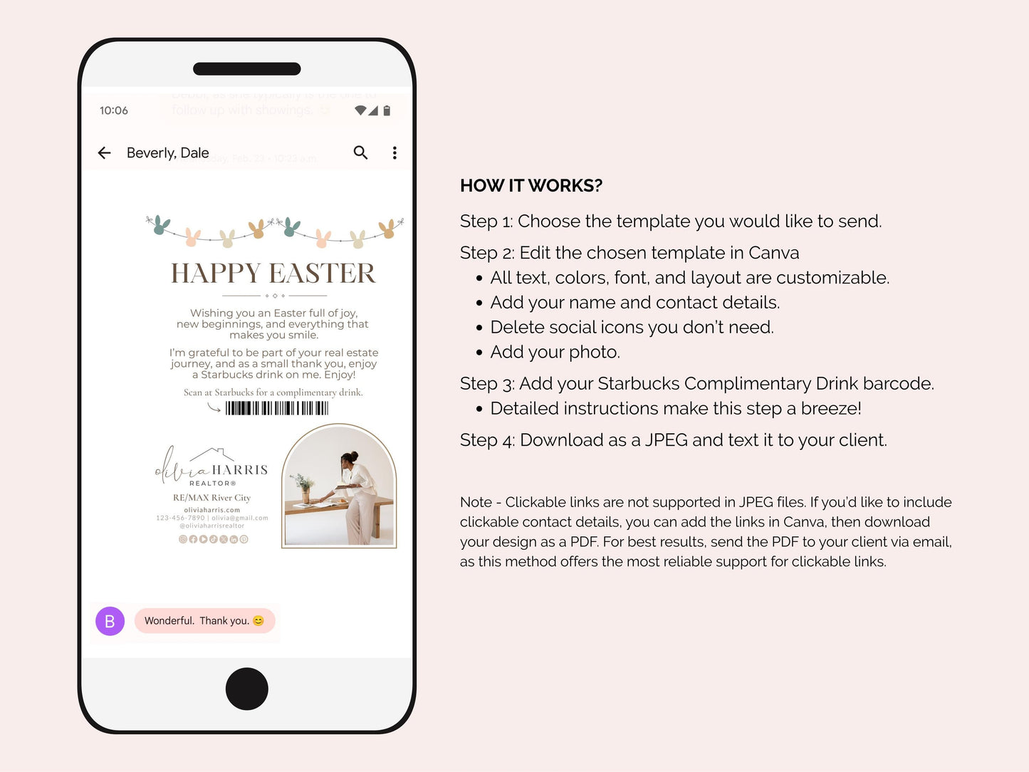 Happy Easter Coffee Card