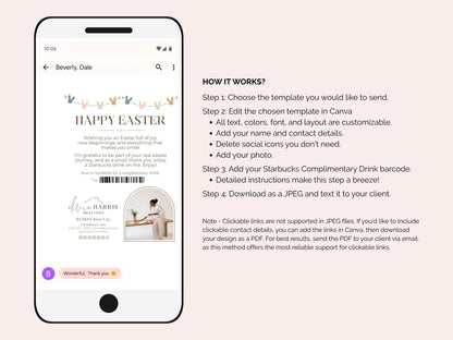 Happy Easter Coffee Card