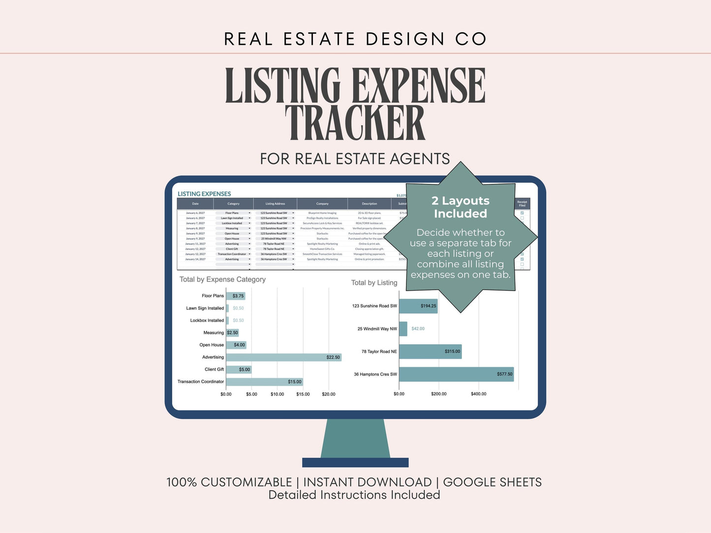 Listing Expense Tracker