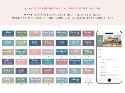 Google Keep Note Headers Vol 1