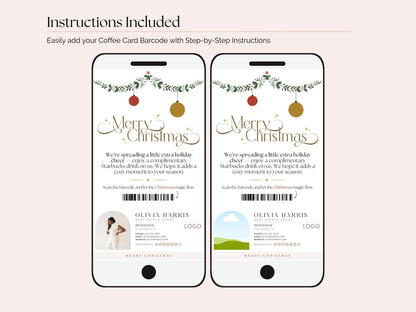 Merry Christmas Textable Coffee Card