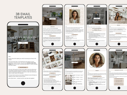 Seller Transaction Kit for Real Estate Agents | 90+ Canva Email & Text Templates