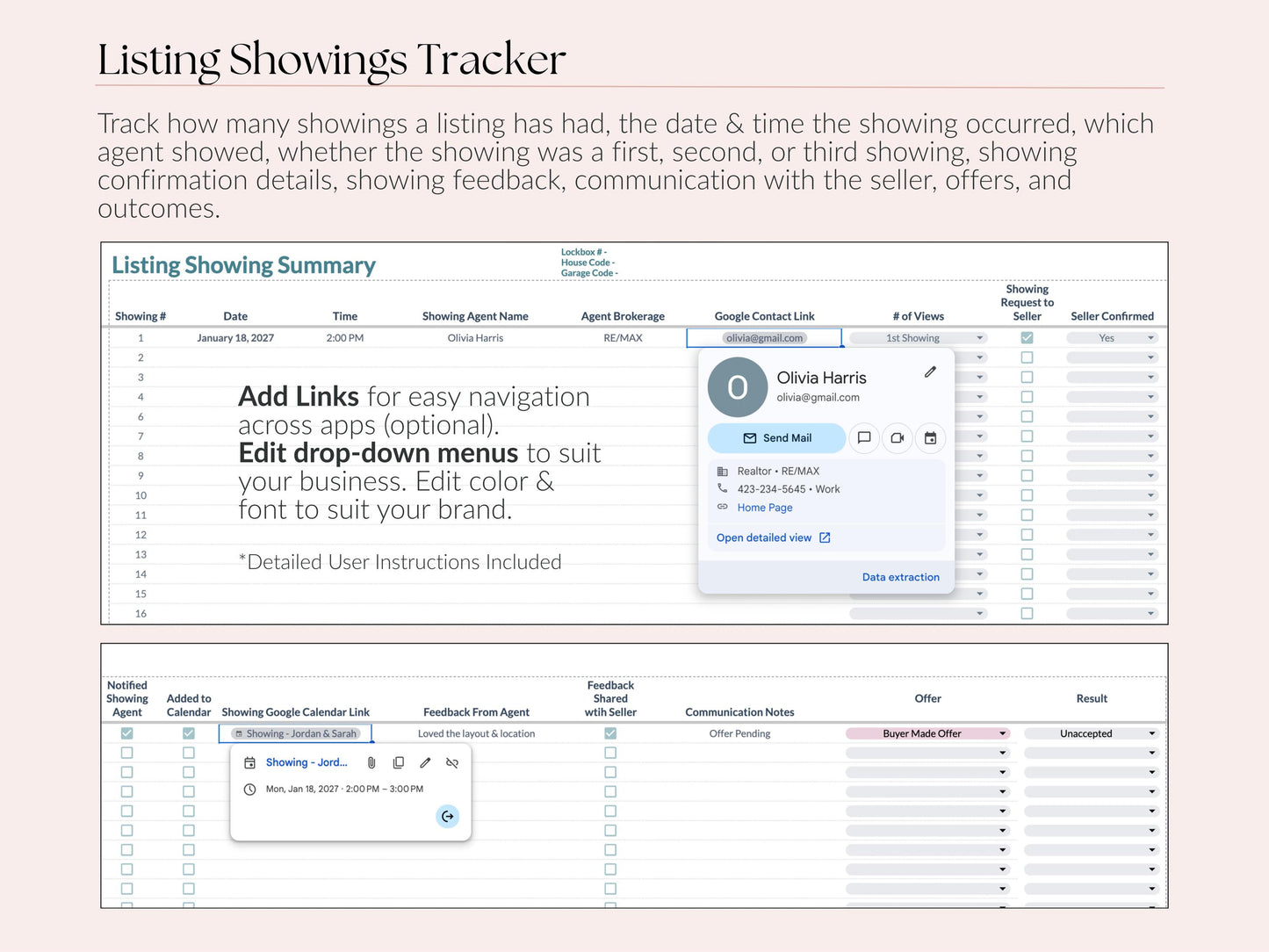 Showings Tracker
