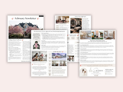 12-Month Real Estate Newsletter Bundle | Monthly Canva Templates for Agents